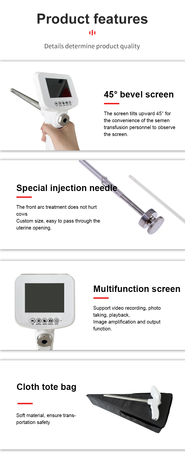 Portable Visual Cattle Insemination Gun