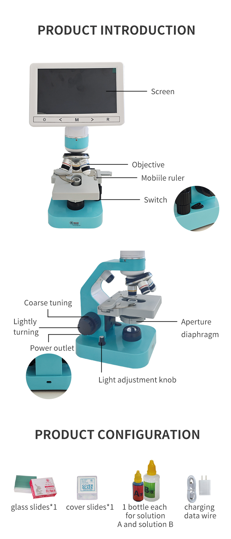 7-inch Portable Microscope 7-inch Portable Microscope