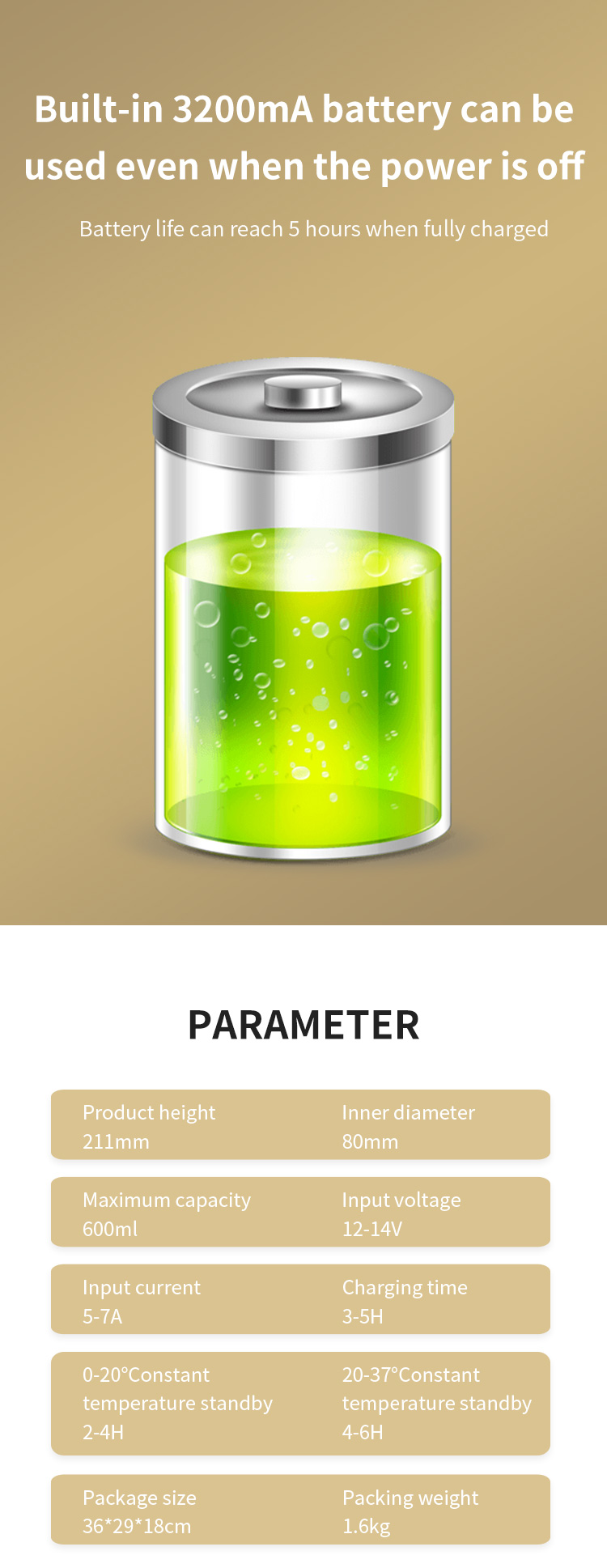 600ml Upgraded Semen Thawing Cup