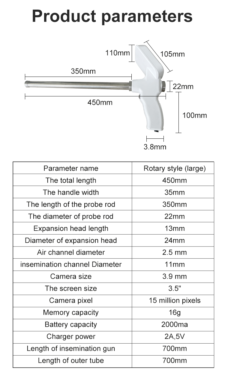 Portable Visual Cattle Insemination Gun